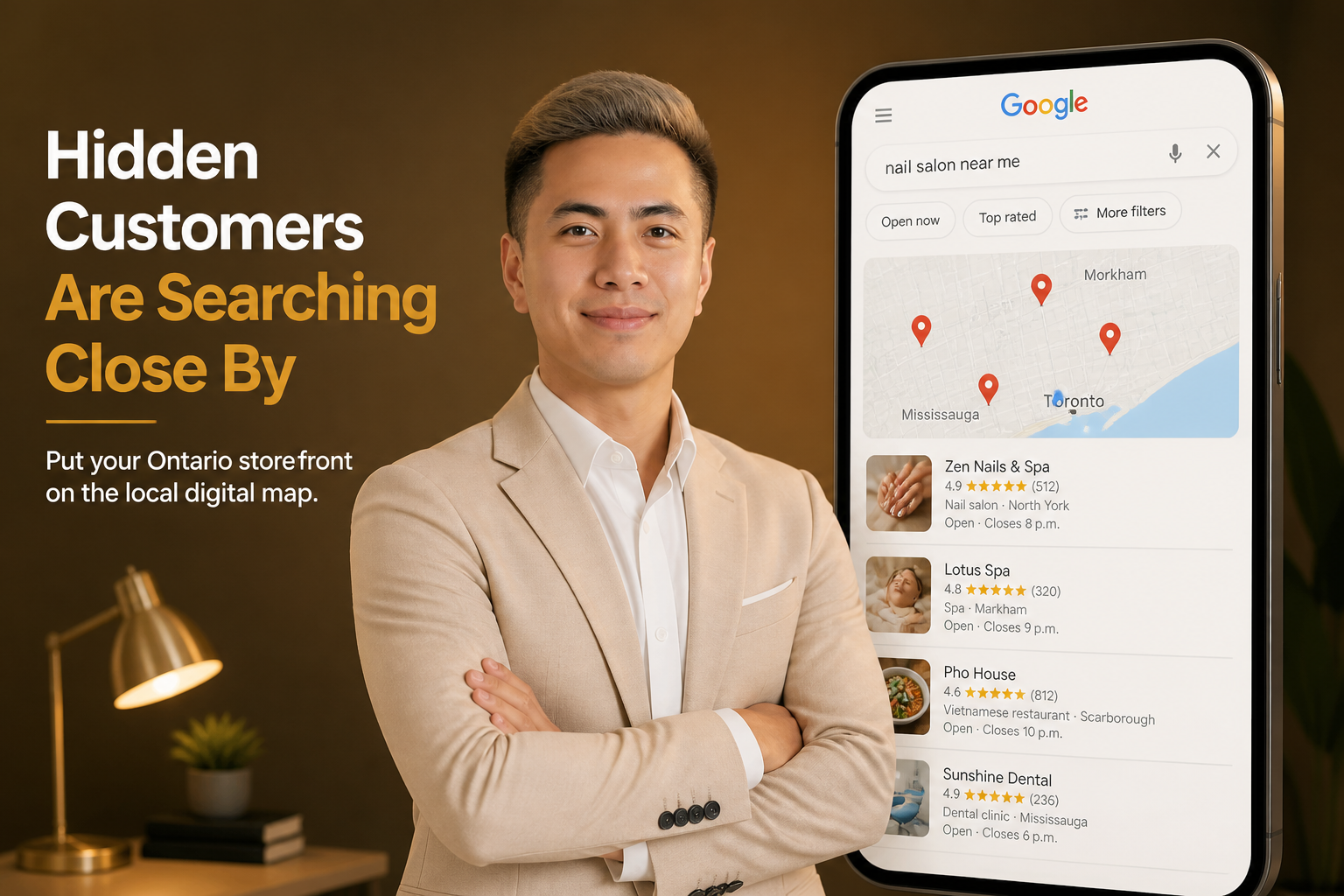 80% khách hàng ở Ontario tìm tiệm qua Google Maps — tiệm bạn đang ở đâu?