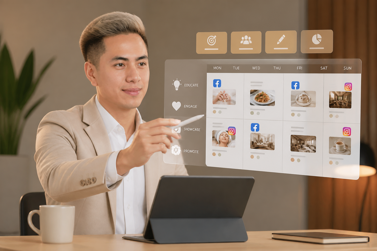 Framework lên kế hoạch nội dung tháng cho tiệm nail, spa và SME local